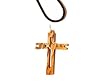 Olive Wood Jesus Name Cross Pendant.(1.6"H)