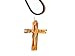 Olive Wood Jesus Name Cross Pendant.(1.6"H)