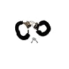 Sexy Soft Steel Fuzzy Black Furry Handcuffs Hand Cuffs