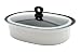 Lipper International Non-Stick Ceramic 2-1/2-Quart Oval Baker with Glass Lid