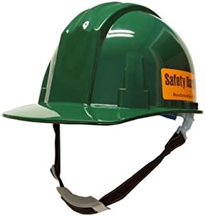 Cinova EN397 Cap Style Hard Hat with 4 Point Ratchet Suspension, Color White, Green, Yellow (Green)