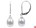 Freshwater White 7.5-8mm Pearl Drop Earrings in Sterling Silver
