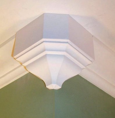 Crown Molding Corner Outside Block Fits 3 - 3 5/8 Inch Crown Molding