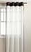 Stylemaster Soho 55 by 84-Inch Sheer Grommet Panel with Faux Silk Border, Espresso