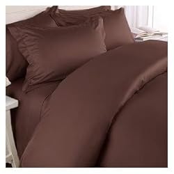 1000 Thread Count QUEEN Size Egyptian DUVET COVER, CHOCOLATE BROWN