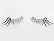 Flared Black False Eyelashes Reusable Natural Human Hair Includes Glue