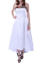 Strapless Natural   Waistline Lace Asymmetric Evening Dress/Prom Dress 