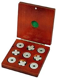 Portable Wood Tic Tac Toe Game Set