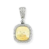 925 Silver & Hammered 14k Yellow Gold Vermeil Pendant