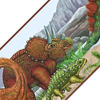 DINOSAUR dino home decor WALL PAPER BORDER wallpaper boarder 15 feet per Pack
