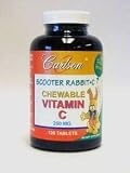Carlson Labs Scooter Rabbit Vitamin C, 250 mg - 120 Chewable Tablets (1 Bottle)