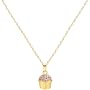 Baker's Pink CZ Pave Cupcake Necklace
