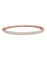 Sterling Silver 3 Row CZ Bangle