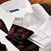 Trim Fit White-on-White Satin Stripe Dress Shirt