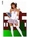 3 pc public school girl suspender mini dress, neck tie & hai