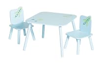 KIDS Room Furniture: Cool Blue Rocket Children's Boy's Wooden 2 x Chairs and Table Seatings Set