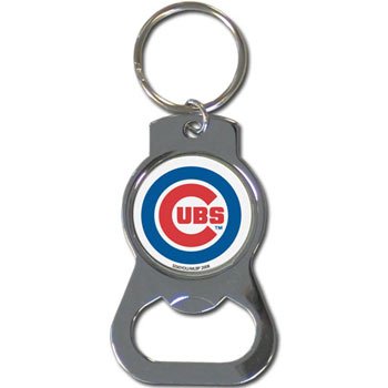 Chicago Cubs Silver Bottle Opener Keychain