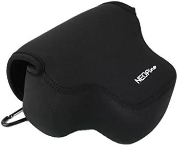 Black Neoprene Shockproof Camera Case Pouch with Hook for Panasonic FZ1000 DSLR Camera