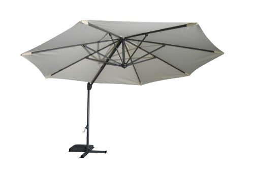 Zangenberg 64841_511 Ampelschirm Monte Carlo 350 cm, rund, 8-teilig, beige