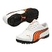 Puma Super Cell Fusion Ice Golf Shoes - Junior White/Vibrant Orange/Smoke