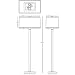 Adaire Floor Lamp Finish: Deep Patina Bronze with White Shade