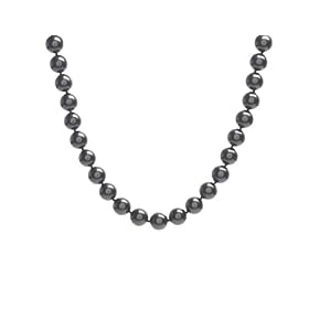 14k Yellow Gold 12mm Black Masami Shell Pearl Necklace w  Filigree Clasp, 18 by Amazon.com Collection