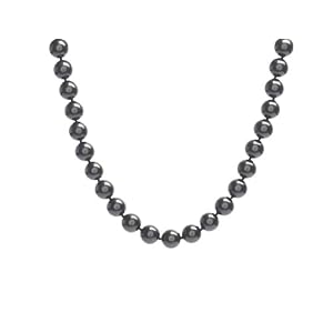 14k Yellow Gold 12mm Black Masami Shell Pearl Necklace with Filigree Clasp, 18 by