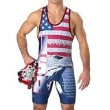 Cliff Keen USA Independence Sublimate Wrestling Singlet
