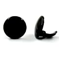 Schmuck Ohrclip, 20mm schwarz gl�nzend Vollplastik