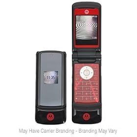 Motorola KRZR K1 Unlocked GSM Cell Phone - Quad Band 850/900/1800/1900, USB, Sync PC, Bluetooth, Black/Red