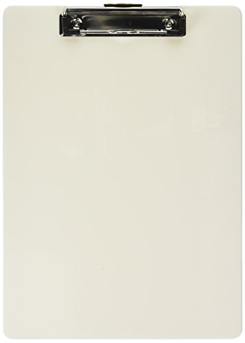 Officemate OIC Recycled Plastic Clipboard, Letter Size, Pearl (83047)