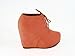Lace up Platform Wedge Bootie