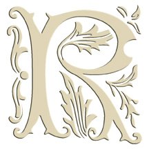 Monogram Embroidered Guest Towel - R - 1 Hand Towel