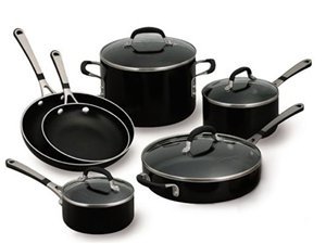 Simply Calphalon Enamel 10-Piece Cookware Set, Black Simply Calphalon Enamel 10-Piece Cookware Set, Black