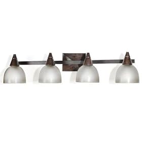 Kenroy Home 92113DO Kyoto 4-Light Vanity, Dark Oak