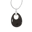 925 Silver & Oval Onyx Dangle Pendant