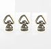 ZHONGJIUYUAN 3 Piece DIY Leather Craft Solid Brass Rivet and Studs with Screws Triangle Design Rotate Head Spikes (Bronze Color)