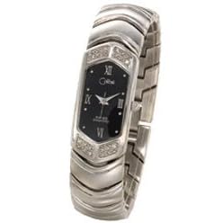 Buy Colibri Ladies 8 Diamond Chevron Silver Tone Watch by Colibri of London