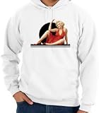 Marilyn Monroe SITTING Movie Film Star Bombshell Sexy Blonde Actress Adult Hoody Hoodie Sweatshirt, Small, Kelly Green