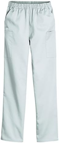 WorkSmartFlex Women's Elastic Waist Cargo Pants LG White