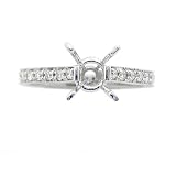 Diamond Platinum Engagement Ring Setting
