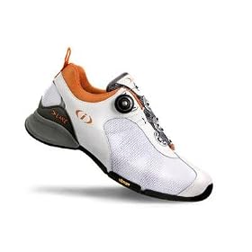 Lake Cycling I/O BOA Men's Comfort Cycling Shoes - White/Orange