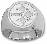 Sterling Silver PITTSBURGH STEELERS LOGO 5/8" RING SZ 11