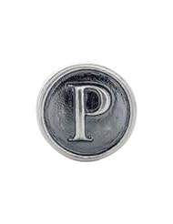 Kera Sterling Silver Alphabet Letter P Bead