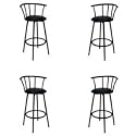 MAN CAVE Set of 4 Black Metal 29" Barstools