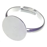Ring Base 12mm - Silver colour Pack of 10