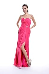 A-line Strapless Chiffon Floor Length Natural   Waistline Lace Sweetheart Bridesmaid Dress 
