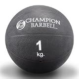 Athletic Connection Rubberized Medicine Ball-Black 2.2 lbs, Medicine Balls, Fitness