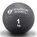 Product Details:Our rubber medicine balls are durable and weather resistant.Rubberized cover makes them easy to grip and toss.Air-filled with limited bounce and color-coded to make identifying sizes and weights a snap. Features:Rubberized Medicine Ball - 2.2 Lb. [1 KG] 7.5" Diameter Black