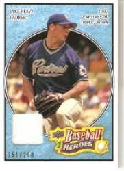 2008 Upper Deck Heroes Jersey Light Blue #144 Jake Peavy - San Diego Padres (Serial #'d to 200) (Baseball Cards)